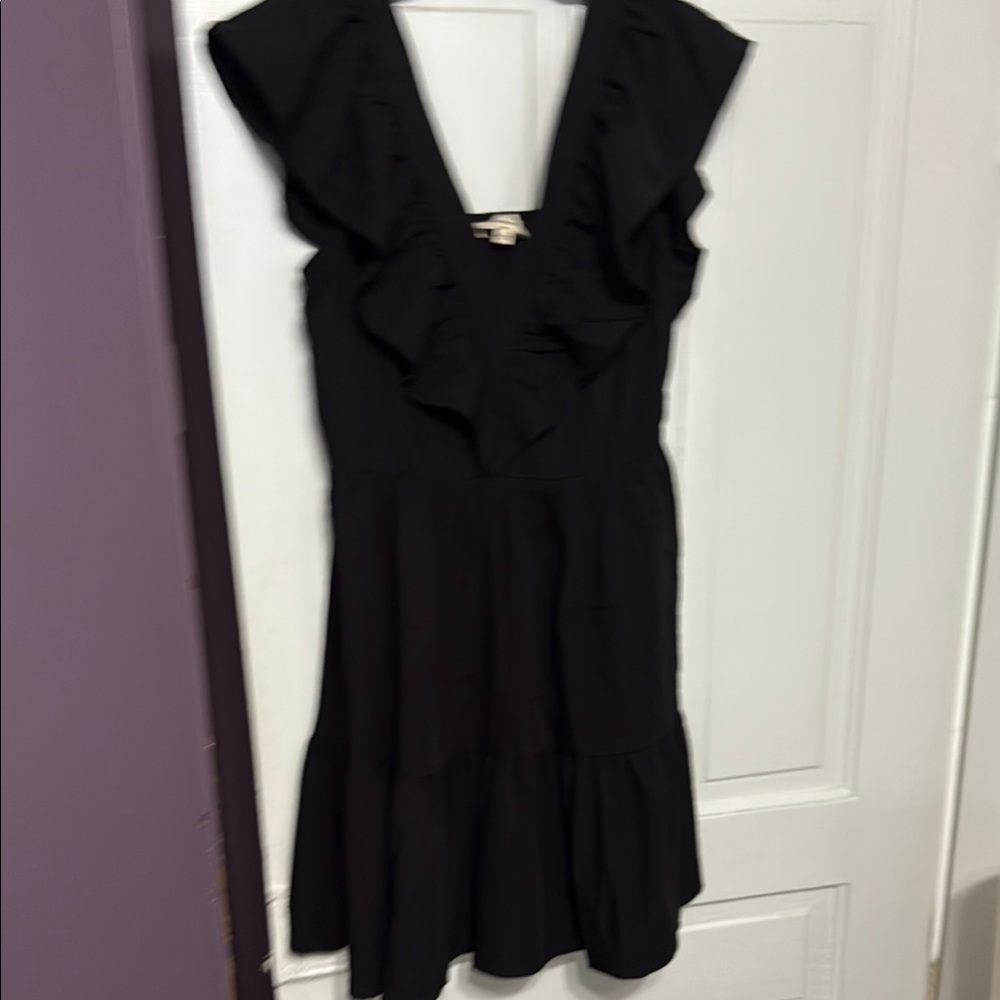 Elegant Black Ruffle Dress